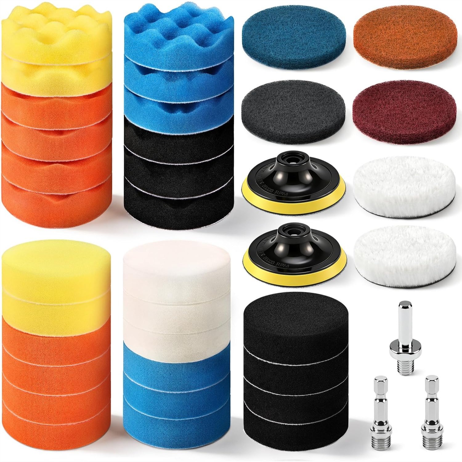 38 Pcs 3 Inch Car Polishing Pa - Polish Pad Set Buffer recensione e prezzo