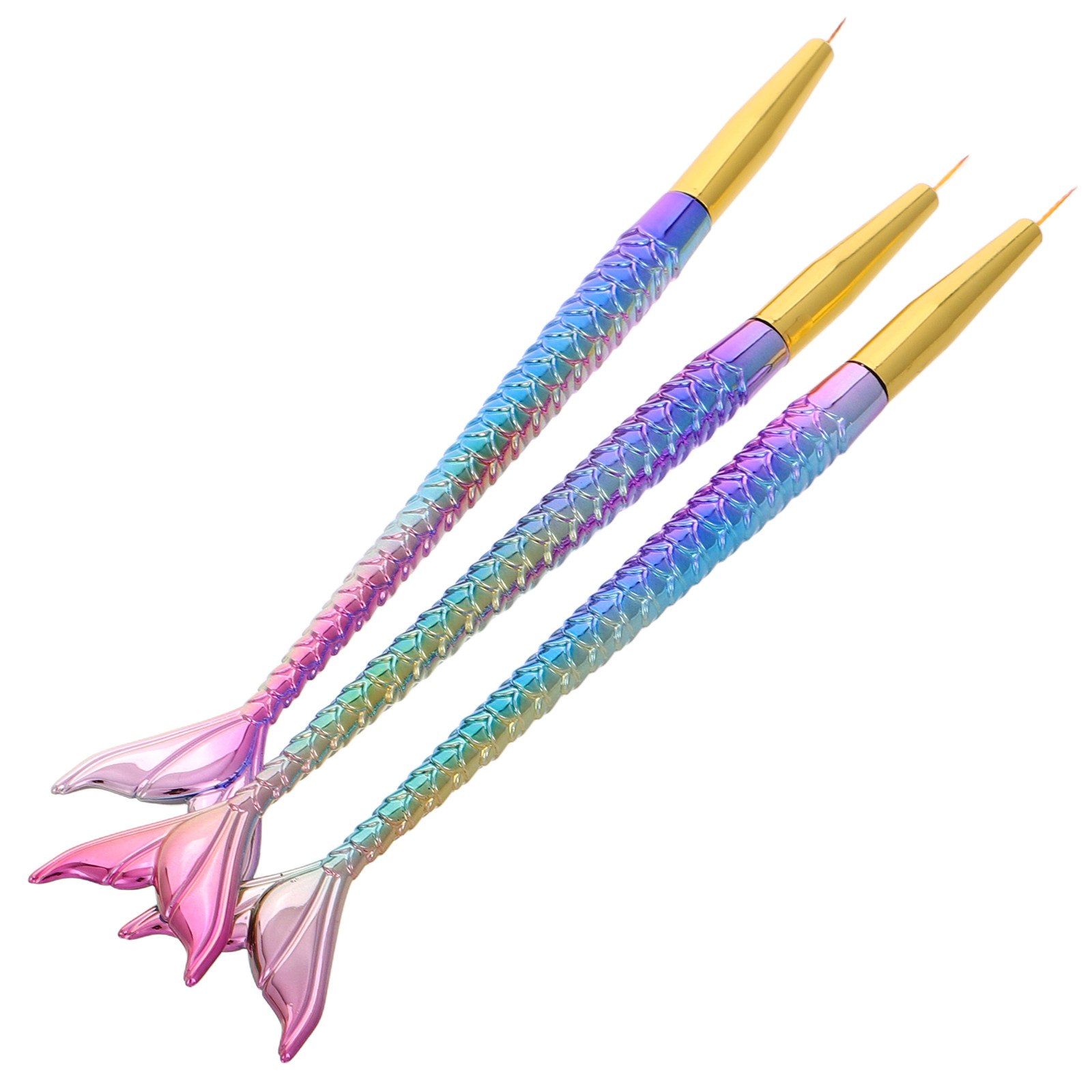 3Pcs Mermaid Tail Nail Art Lin - Detailing Brush Set recensione e prezzo