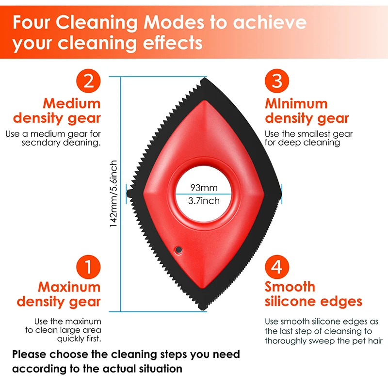 4 Modes Pet Hair Remover Comb  - Seat Cleaner Fabric recensione e prezzo