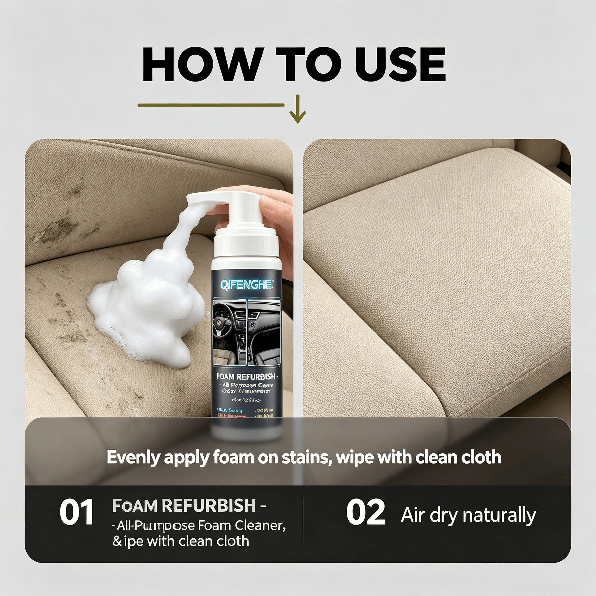 200ML No Rinse Car Foam Cleane - Odor Eliminator Car recensione e prezzo
