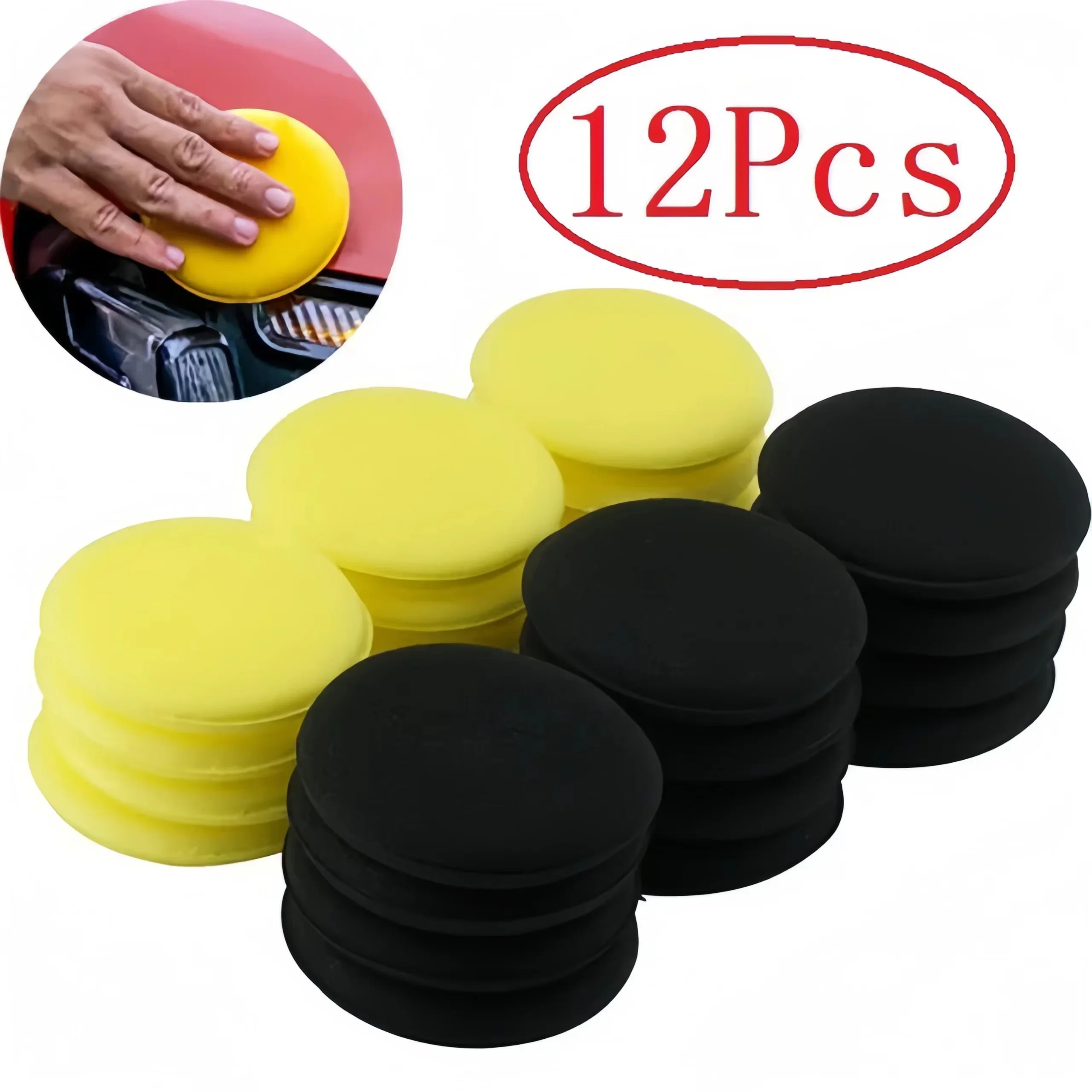 12Pcs Round Car Waxing Polish  - Wax Applicator Pad recensione e prezzo