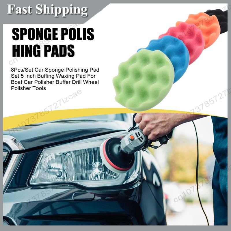 -A99Z 8Pcs/Set Car Sponge Poli - Polish Pad Set Buffer recensione e prezzo