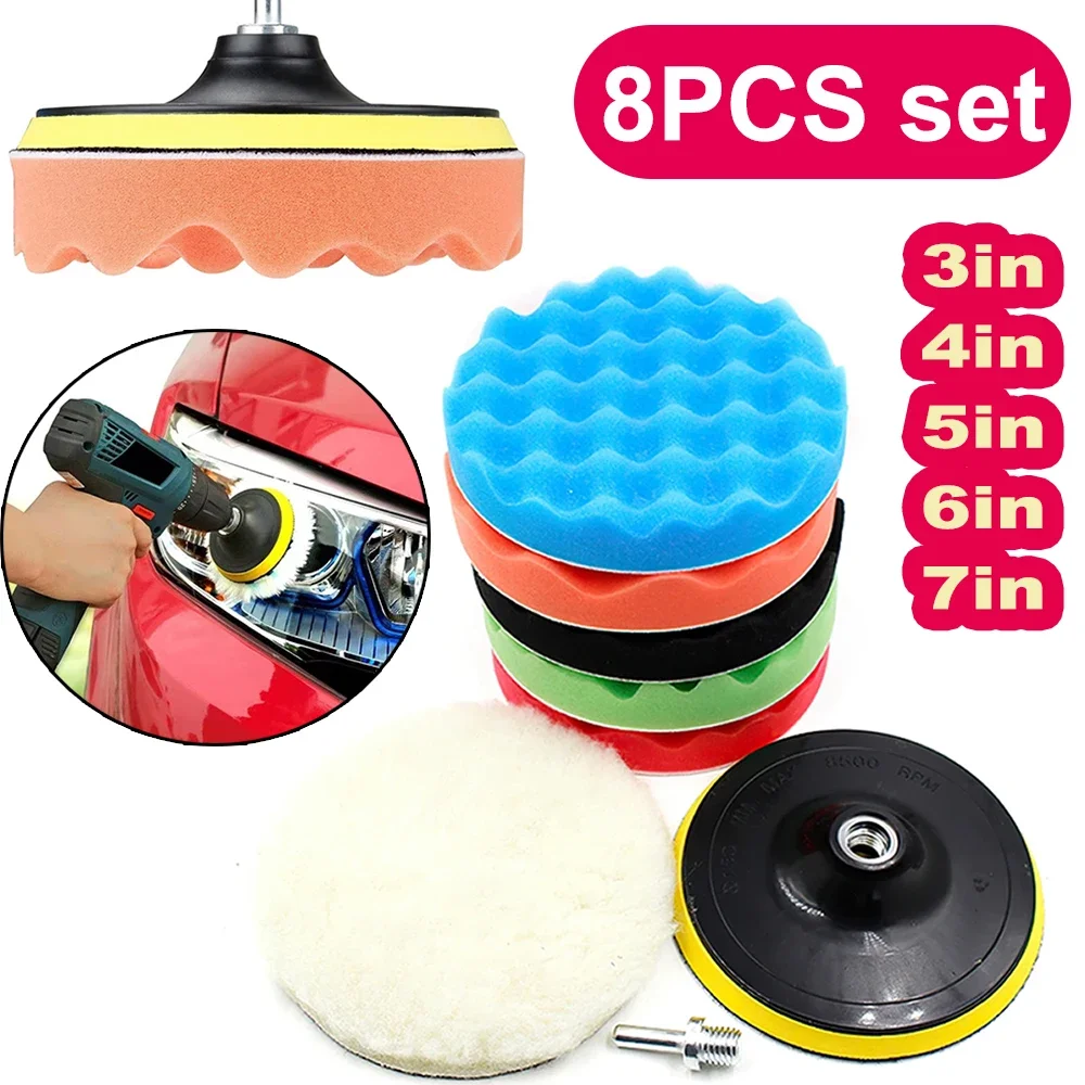 New 8Pcs Car Polishing Pads Ki - Polish Pad Set Buffer recensione e prezzo